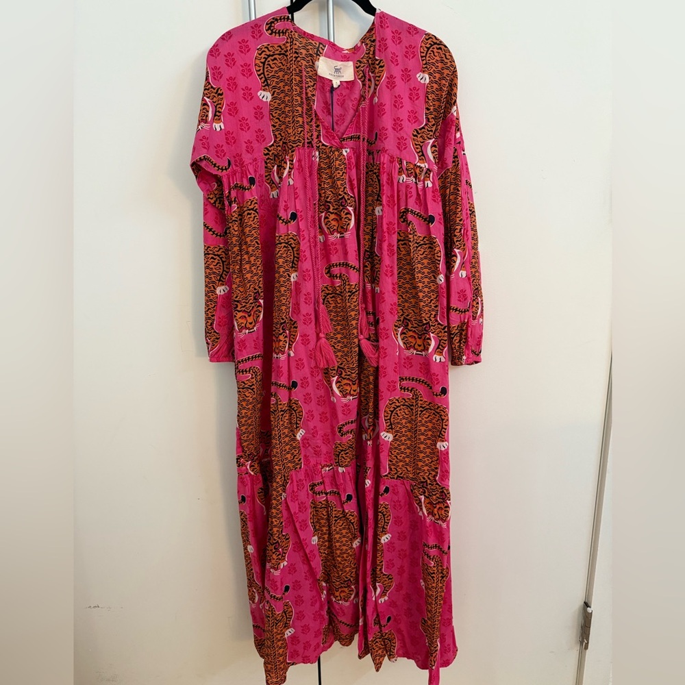 Printfresh l NWT l Pink Tiger Print Maxi Dress